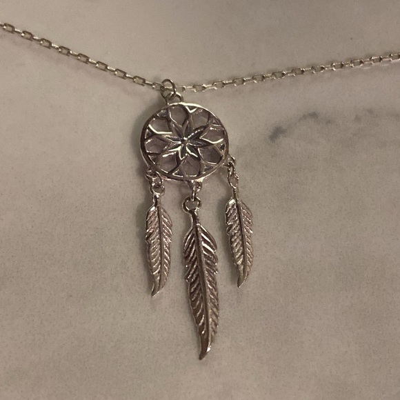 Dreamcatcher sterling silver delicate necklace lucky delicates 925 - Picture 2 of 6